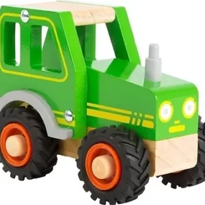 Houten tractor groen