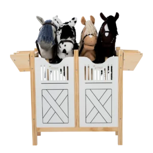 Paardenbox voor 4 stokpaarden