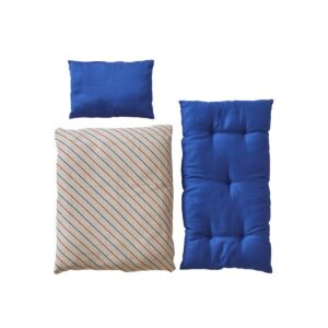 Poppenbeddengoed met matras blauw